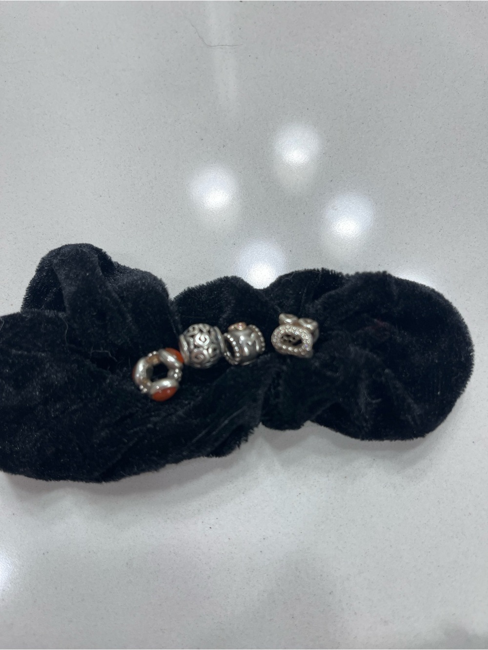 Pandora Silver and Red Accent Charm Set